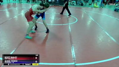 149 lbs Quarterfinals (8 Team) - Scott Bailey, New York Gold vs Quinn Mosch, California