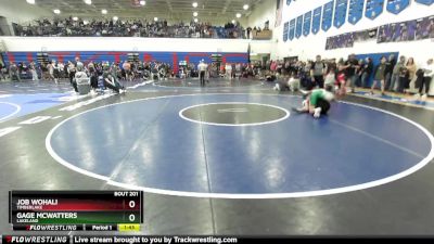 157 lbs Champ. Round 2 - Gage McWatters, Lakeland vs Job Wohali, Timberlake