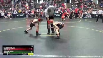 72 lbs Quarterfinals (8 Team) - Liam McClain, Clinton vs Royce Beal, Hudson