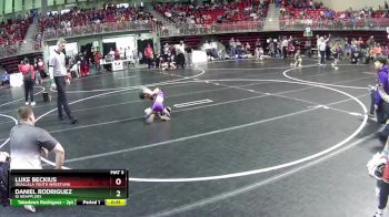 45 lbs Quarterfinal - Luke Beckius, Ogallala Youth Wrestling vs Daniel Rodriguez, GI Grapplers