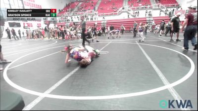 80 lbs Consolation - Kinsley Kaulaity, Chickasha Youth Wrestling vs Grayson Spence, Blackwell Wrestling Club