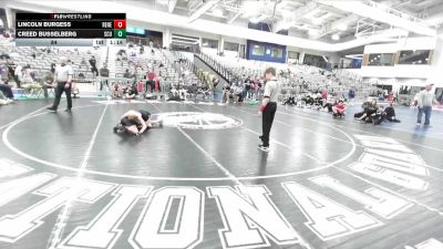 84 lbs Round 1 (4 Team) - Lincoln Burgess, Santas Misfits vs Creed Busselberg, South Central Utah