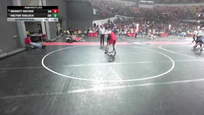 210 lbs Quarterfinal - Hector Tadlock, Elkhorn Wrestling Club vs Bennett Becker, Baldwin-Woodville