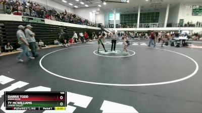 106 lbs Quarterfinal - Darris Todd, Green River vs Ty McWilliams, Lander Valley