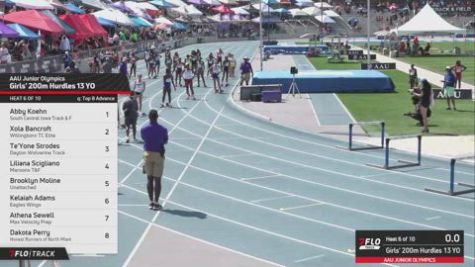 2026 AAU Junior Olympic Games - Youth Girls' 200m Hurdles, Prelims 6 - Age 13