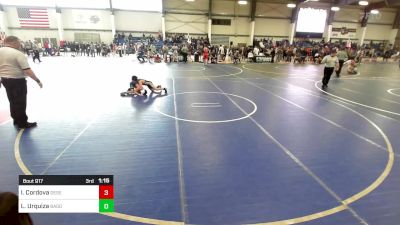 77 lbs Quarterfinal - Izayah Cordova, Desert Dogs WC vs Lorenzo Urquiza, Bagdad Copperhead WC