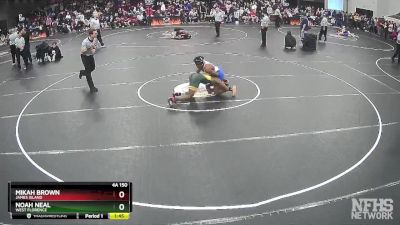 4A 150 lbs Cons. Round 1 - Mikah Brown, James Island vs Noah Neal, West Florence