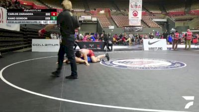 All Cadet Boys Freestyle Upper - 190 lbs Cons. Round 3 - Carlos Zaragoza, Brawley Union High School Wrestling vs Kano Gordon, Calabasas High School Wrestling
