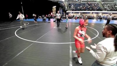 Girls 3rd-4th Grade - 71 Quarters - Olive Burrows, Sebolt Wrestling Academy vs Aveah Sainci, Immortal Athletics WC