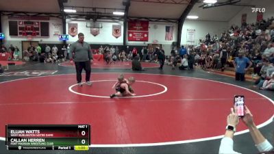 Bracket 2 lbs Round 4 - Elijah Watts, West Burlington Notre Dame vs Callan Herren, Fort Madison Wrestling Club