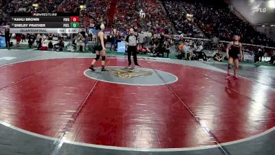 G 132 lbs Quarterfinal - Kahli Brown, Post Falls vs Shelby Prather, Potlatch