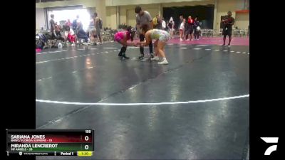 155 lbs Semis (4 Team) - Miranda Lencrerot, MF Angels vs Sariana Jones, BHWC/ Florida Supreme