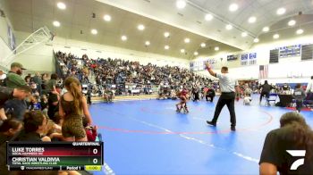 49 lbs Quarterfinal - Luke Torres, SoCal Hammers WC vs Christian Valdivia, Total Kaos Wrestling Club