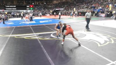 Cons. Round 2 - Tanner Reed, Omaha Gross Catholic vs Liam Moline, Mount Michael Benedictine