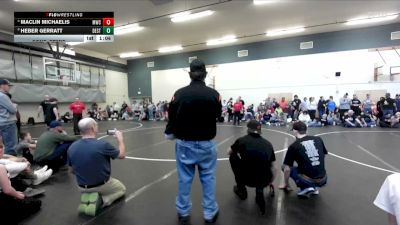 126 lbs Cons. Semis - Maclin Michaelis, Middleton Wrestling Club vs Heber Gerratt, Declo Stingers