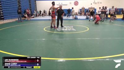 182 lbs Cons. Round 1 - David Carey, Bandits Wrestling Club vs Jay Dunnings, Franklin County Wrestling Club