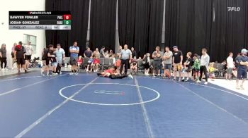 105 lbs Round 5 (6 Team) - Sawyer Fowler, PA East Lightning vs Josiah Gonzalez, Revival Aces