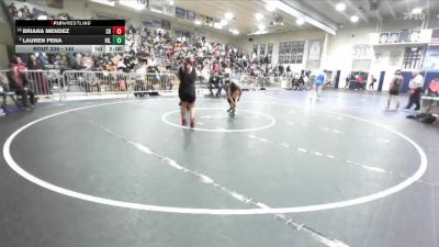 145 lbs Champ. Round 2 - Briana Mendez, San Bernardino vs Lauren Pena, Hillcrest