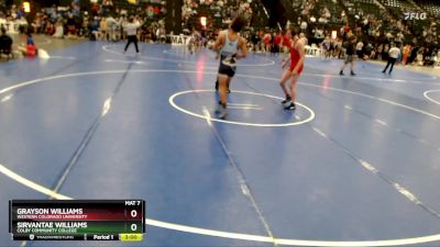 157 lbs Cons. Round 2 - Grayson Williams, Western Colorado University vs Sirvantae Williams, Colby Community College