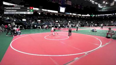110 lbs Cons. Round 1 - Jaxon Bailey, HHY1 vs Lucas Hopkinson, CFD2