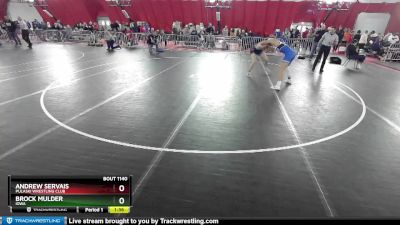 175 lbs Quarterfinal - Andrew Servais, Pulaski Wrestling Club vs Brock Mulder, Iowa