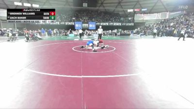 Boys 4A 132 lbs Champ. Round 2 - Zach Baker, Tahoma vs Brennen Williams, South Kitsap