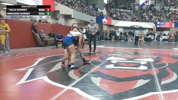 G - 120 lbs Cons. Round 3 - Halle Downey, Whitehall/Harrison (Girls) vs Mercedez Barber, Fergus (Lewistown)/Hobson (Girls)