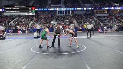 110 lbs Champ. Round 1 - Lakin Albright, Frontenac vs Breanna Lopez, Chapman