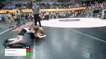 60 lbs Rr Rnd 3 - Rye Bowerman, Plainview Youth Wrestling Club vs Baylee Holzbaugh, Team Guthrie Wrestling