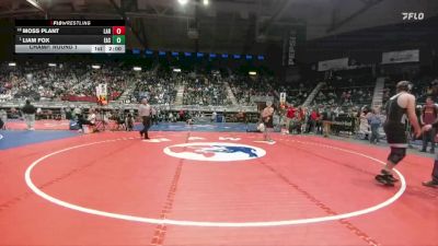 4A-157 lbs Champ. Round 1 - Liam Fox, Cheyenne East vs Moss Plant, Laramie