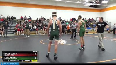 JV Boys-4 lbs Round 3 - Cole Dieter, Dubuque Hempstead vs Ryder Gorsh, Iowa City, West