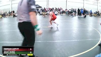 90 lbs Round 4 - Brody Burke, Romeo Middle School vs Finnegan Capeles, North Liberty School