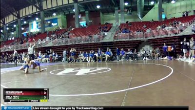 120 lbs Round 3 (8 Team) - Kim Gonzalez, Grand Island Girls vs Emily Pena, Kearney Girls