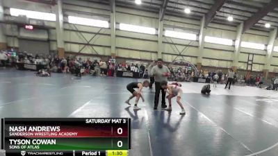 90 lbs Cons. Round 3 - Tyson Cowan, Sons Of Atlas vs Nash Andrews, Sanderson Wrestling Academy