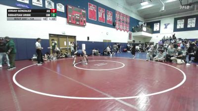 134 lbs Cons. Round 2 - Sebastian Uribe, Chino Hills WC vs Josiah Gonzalez, ASG