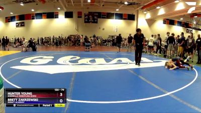 74 lbs Round 1 - Hunter Young, Guerrilla Wrestling (GWA) vs Brett Zakrzewski, Impact Academy