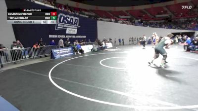 4A Boys 215 lbs Cons. Round 1 - Dylan Sharp, Sweet Home Boys vs Colten McVicker, Crook County Boys