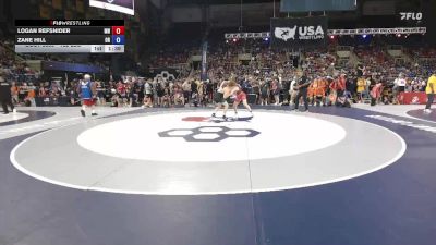 132 lbs Champ. Rd Of 128 - Logan Refsnider, MN vs Zane Hill, OR