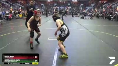 97 lbs Cons. Round 1 - Isaac Roe, Beaverton WC vs Keegan Conway, Grayling Grapplers