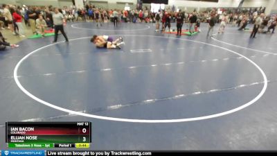 126 lbs Cons. Round 4 - Elijah Nose, Montana vs Ian Bacon, Colorado