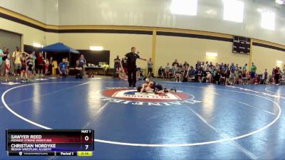 53 lbs Round 1 - Sawyer Reed, Midwest Xtreme Wrestling vs Christian Nordyke, Region Wrestling Academy