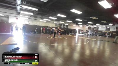 190 lbs Cons. Round 2 - Hudson Sweitzer, Trinitiy Classical Academy vs Breyden Rush, Del Oro