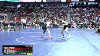 3A-138 lbs Quarterfinal - Zane Behrends, Waverly-Shell Rock vs Koy Davidson, Fort Dodge