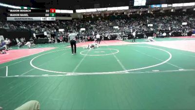 132 lbs Quarterfinal - Mason Nagel, DWC3 vs Mason Bodach, BKV1