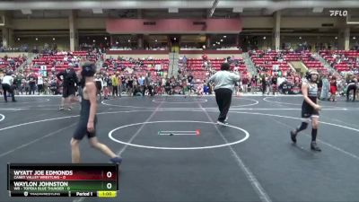 95 lbs Semifinal - Waylon Johnston, WR - Topeka Blue Thunder vs Wyatt Joe Edmonds, Caney Valley Wrestling