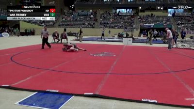 107 lbs 3rd Place Match - Payton Pomeroy, Pleasure Ridge Park vs Ana Tierney, Woodford County