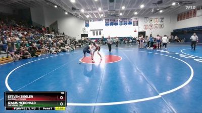 113 lbs Cons. Round 3 - Steven Ziegler, Campbell County vs Izaius McDonald, Cheyenne East