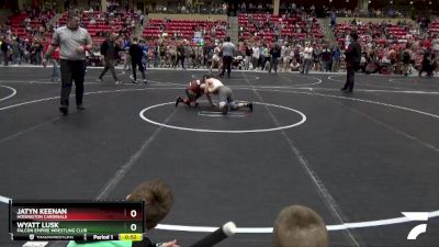 88 lbs Cons. Round 2 - Jatyn Keenan, Hoisington Cardinals vs Wyatt Lusk, Falcon Empire Wrestling Club