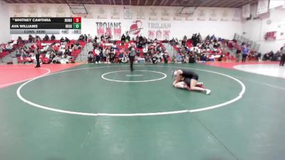 120 lbs Cons. Semi - Ava Williams, Bishop Kelly vs Whitney Cawthra, Rocky Mountain