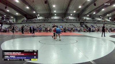 190 lbs Semifinal - Mariyah Brumley, Lebanon High School Wrestling vs Yisel Perez, Waynesville Tigers Wrestling Club